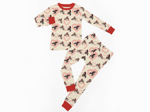 Moto Love Long sleeve top/pant Pajama set